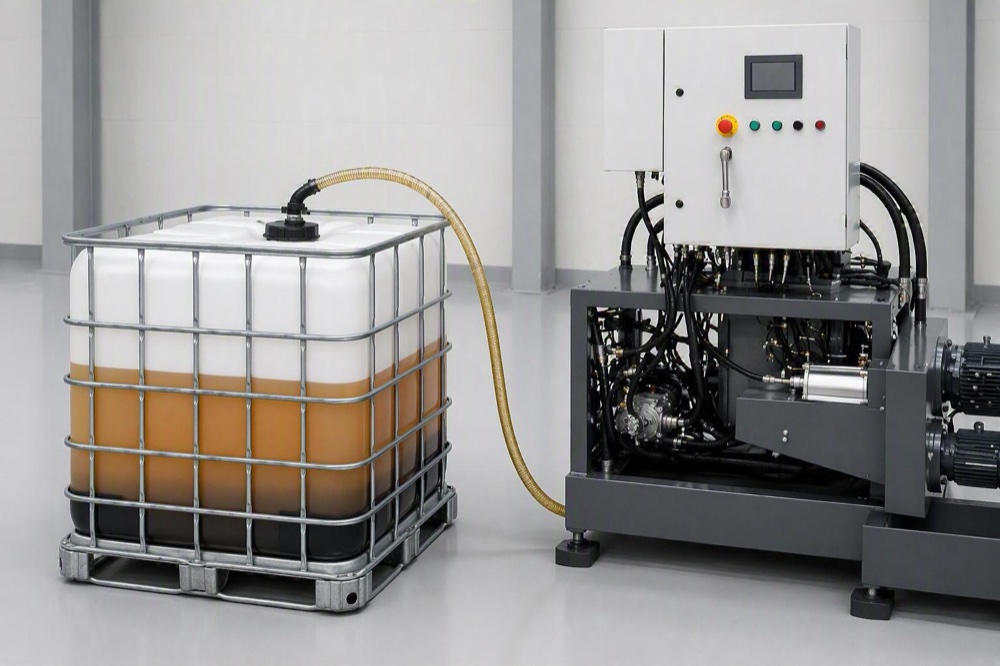Cutting oil separation line
